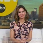 Rebecca’s navy floral dress on Good Morning America