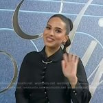 Nessa Diab’s black asymmetric button shirtdress on Today