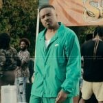 Green nike Jacket and shorts on The Chi