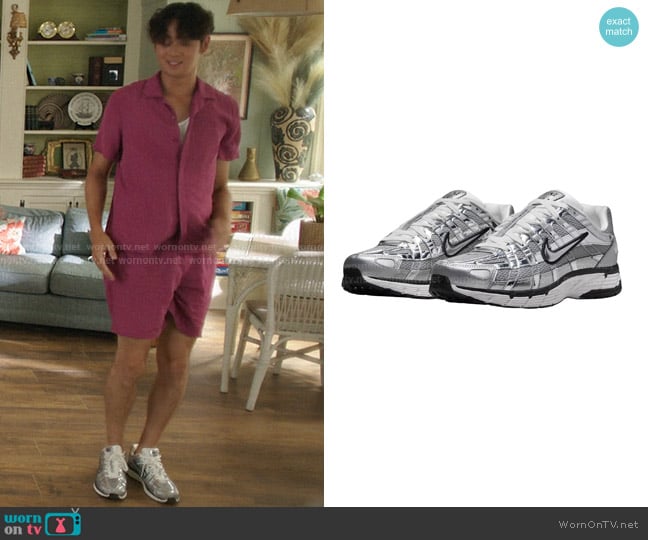 Nike P-6000 Shoes in Metallic Silver Metallic Silver Sail worn by Steven (Sean Kaufman) on The Summer I Turned Pretty