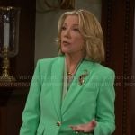 Nikki’s green suit on The Young and the Restless