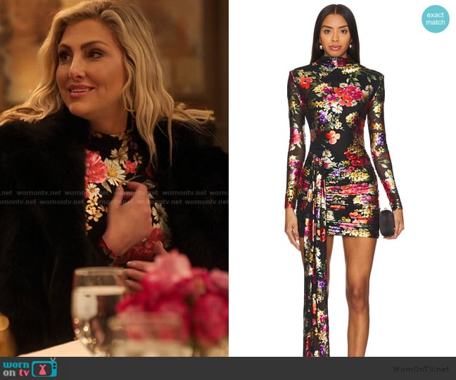 Nookie Electric Long Sleeve Mini Dress worn by Gina Kirschenheiter on The Real Housewives of Orange County