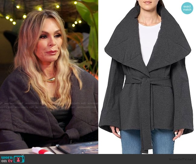 Norma Kamali Shawl Collar Peplum Jacket worn by Tamra Judge on The Real Housewives of Orange County