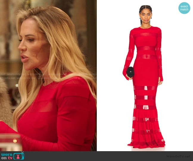 Norma Kamali x REVOLVE Spliced Dress Fishtail Gown worn by Jennifer Pedranti on The Real Housewives of Orange County