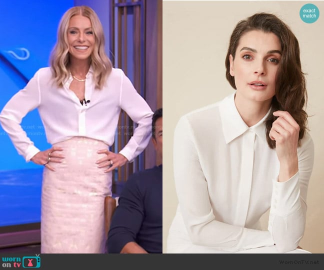 Numi The Simone Button-Up Blouse worn by Kelly Ripa on Live with Kelly and Mark