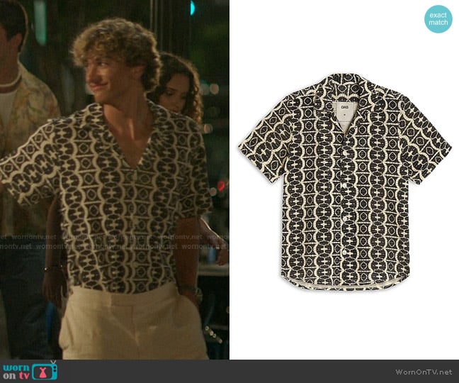 Oas Cuba Net Shirt in Hypnotise worn by Jeremiah Fisher (Gavin Casalegno) on The Summer I Turned Pretty