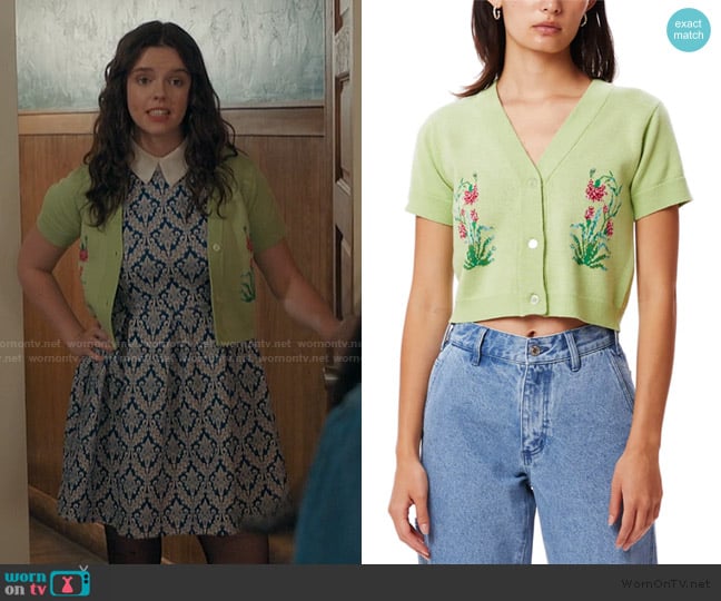Obey  Poppy Cropped Cardigan worn by Grace (Ellie O’Brien) on My Life with the Walter Boys