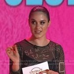 Donna’s black printed mesh dress on Today