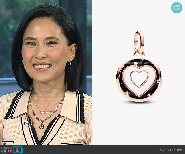 Pandora ME Hearts Medallion Charm worn by Vicky Nguyen on Today