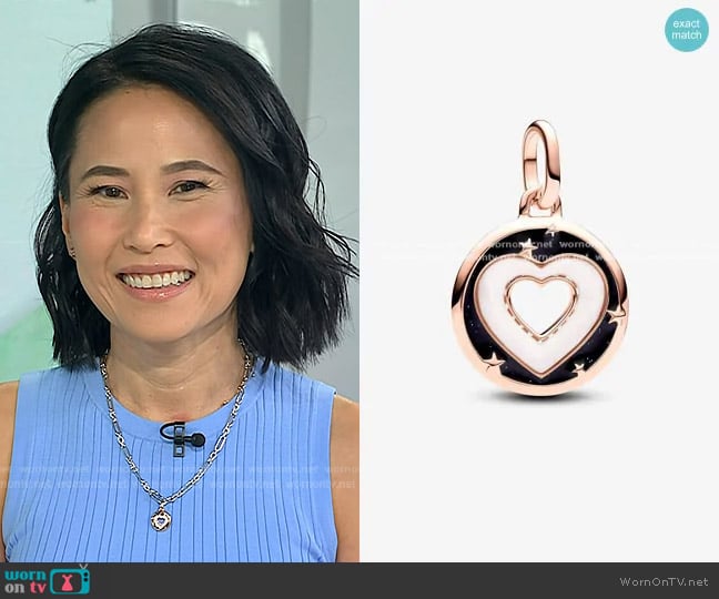Pandora ME Hearts Medallion Charm worn by Vicky Nguyen on Today