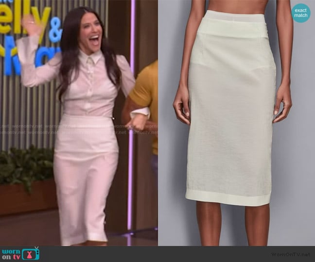 Patrizia Pepe Organza Midi Skirt worn by Jackie Tohn on Live with Kelly and Mark