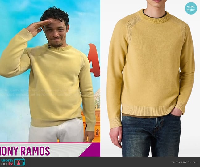 Paul Smith Crew-neck Lambswool Sweater worn by Anthony Ramos on Today