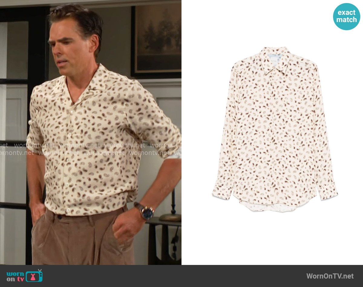 Paul Smith Printed Shirt worn by Billy Abbott (Jason Thompson) on The Young and the Restless