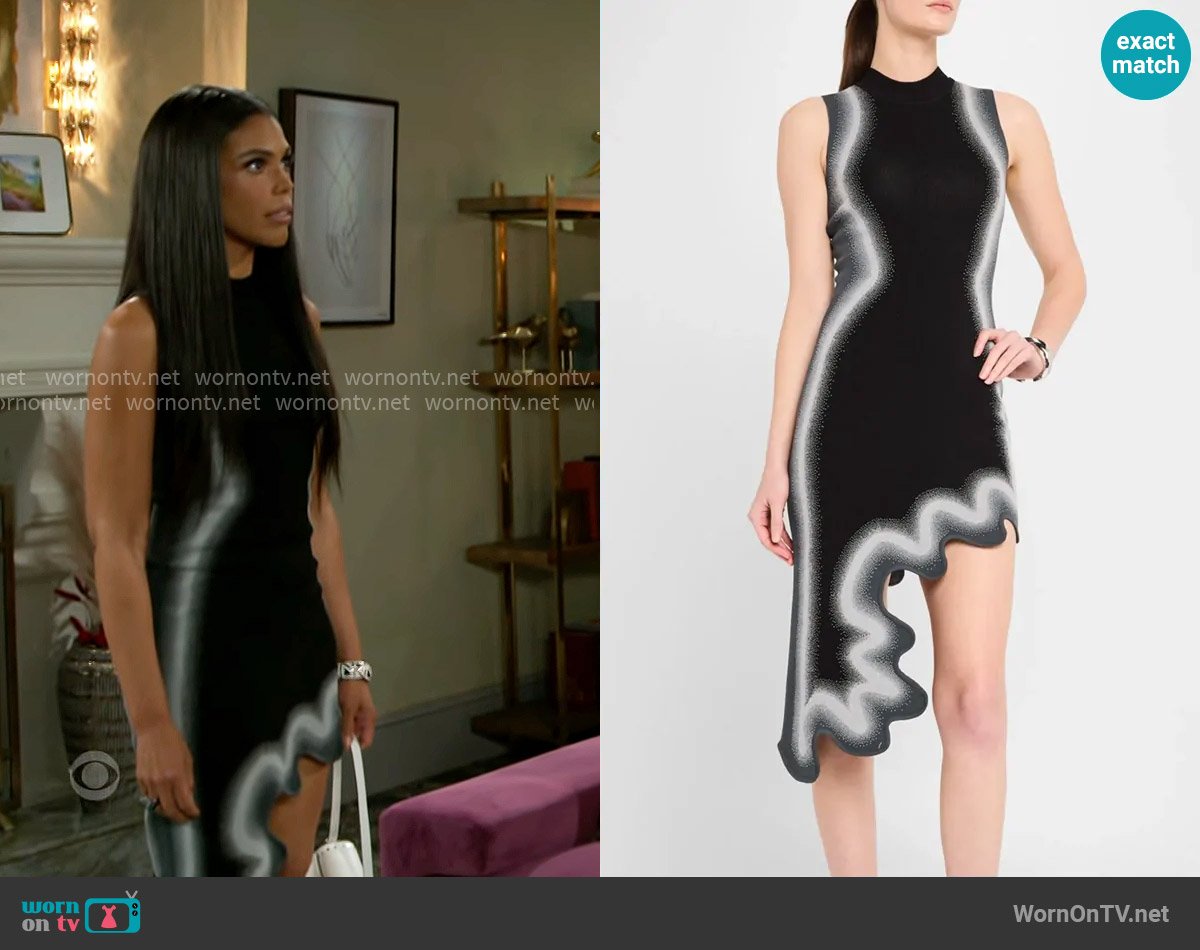 PH5 Brooklyn Wavy Asymmetric Dress worn by Dani Dupree (Karla Mosley) on Beyond the Gates