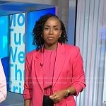Zinhle’s pink belted blazer on NBC News Daily