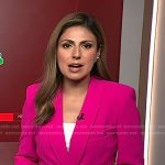 Rana Novini’s pink belted blazer on NBC News Daily