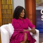 Ericka Sóuter’s pink geometric print shirtdress on Good Morning America