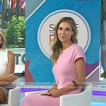 Sarah Eggenberger’s pink knit maxi dress on Today