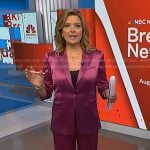 Christine Romans’ pink satin blazer and pants on NBC News Daily