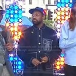 PJ Morton’s navy embroidered jacket on Today
