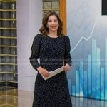 Rebecca’s black polka dot dress on Good Morning America