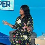 Dr. Pimple Popper’s black floral dress on Today