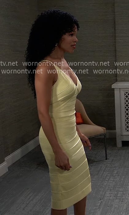 Portia’s yellow bandage dress on General Hospital