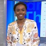 Zinhle’s white print Blouse on NBC News Daily