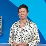 Stephanie’s ivory floral blouse on Today