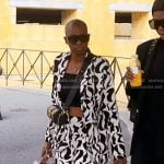 Guerdy’s abstract print jacket and pants set on The Real Housewives of Miami