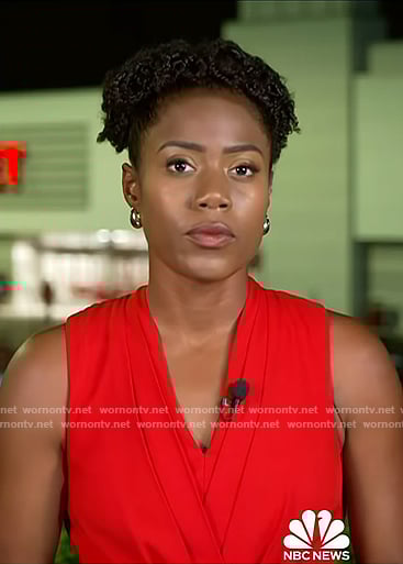 Priscilla Thompson’s re laylered v-neck dress on Today