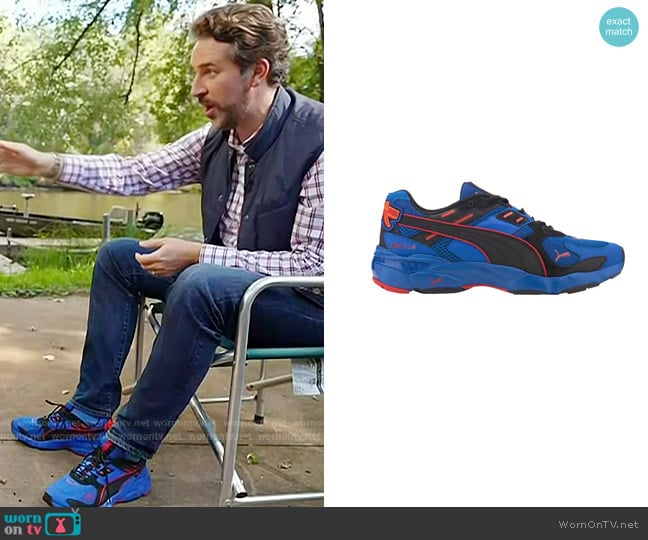 Puma LQDCELL Extol Japanorama Pack in Lapis Blue-high Risk Red worn by Joe Fryer on Today