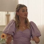 purple floral puff sleeve dress on The Summer I Turned Pretty