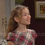 Rachel’s plaid dress on Days of our Lives