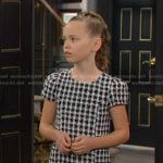 Rachel’s cap sleeve tweed dress on Days of our Lives