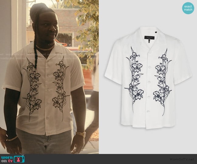 Rag and Bone Avery Embroidered Shirt worn by Hannibal (Chris Lee) on The Chi