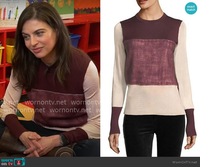Rag and Bone Marissa Sweater in Rose Dust worn by Bianna Golodryga on CBS Mornings