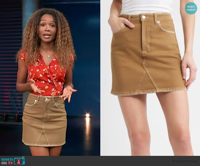 Rails Laurel Twill Miniskirt worn by Zuri Hall on Access Hollywood