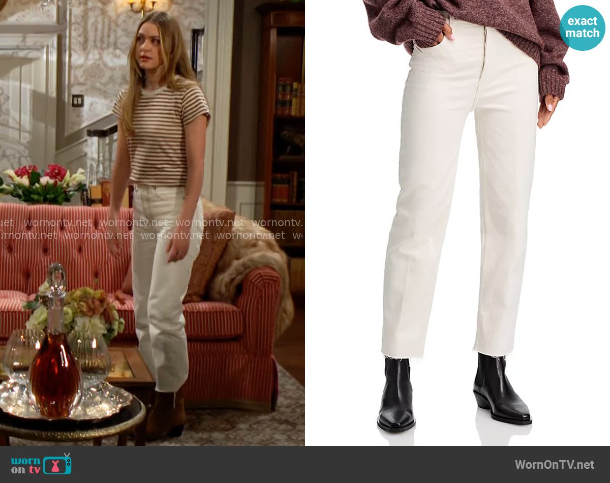 Claire’s jeans on The Young and the Restless