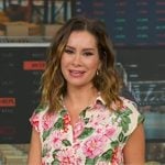 Rebecca’s floral short sleeve shirtdress on Good Morning America