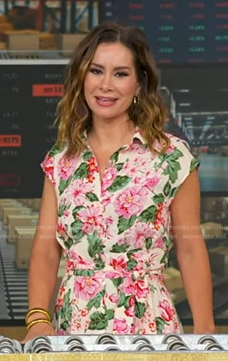 Rebecca's floral short sleeve shirtdress on Good Morning America