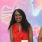 Jamila Robinson’s red ruffle top on Today