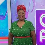 Cheryl Porter’s green polka dot dress on Today