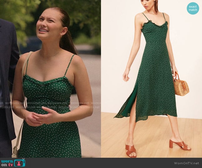 Reformation Cassandra Dress worn by Belly Conklin (Lola Tung) on The Summer I Turned Pretty