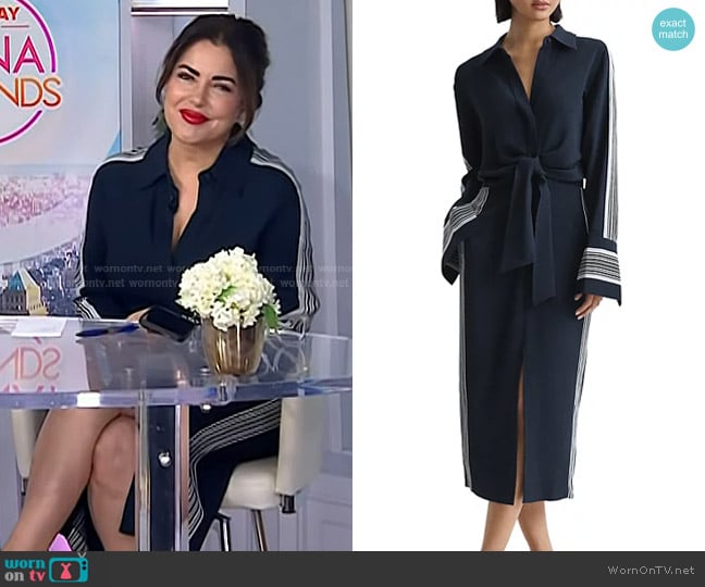 Reiss Arabella Striped Shirt Dress worn by Bobbie Thomas on Today