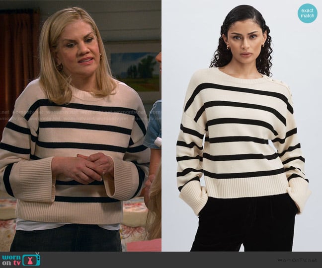 Reiss Zofia Paige Wool Sweater worn by Carol (Kristen Johnston) on Leanne