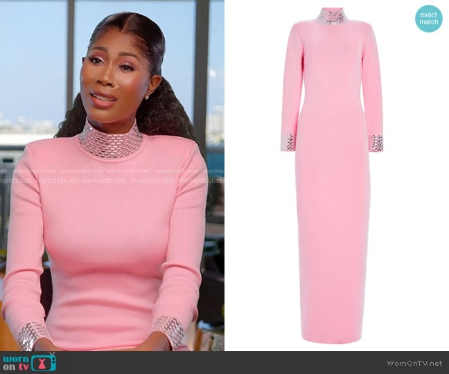 Retrofete Monroe Embellished Knit Dress worn by Kiki Barth (Kiki Barth) on The Real Housewives of Miami