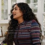 Radhi Devlukia’s striped cardigan on With Love Meghan