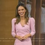 Rhiannon’s pink v-neck dress on Good Morning America