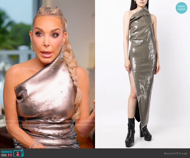Rick Owens Athena Sequin-embellished Gown worn by Marysol Patton (Marysol Patton) on The Real Housewives of Miami